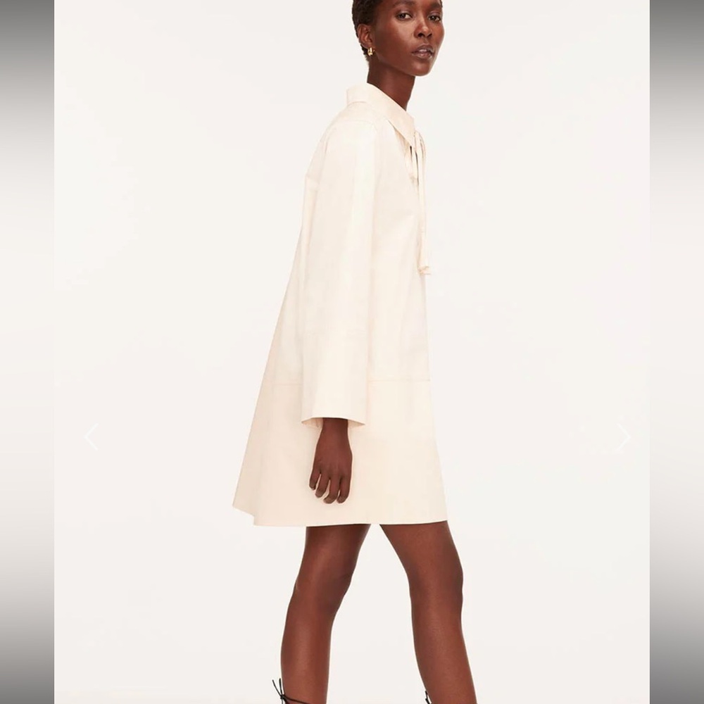 Rebecca Taylor heavy cotton shirt dress in cream
